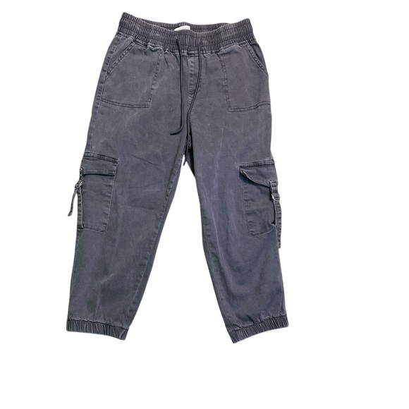 telepaia Pants - Telepatía Gray Jogger Elastic Waist Cargo Pants